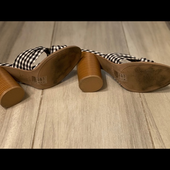 Quipid gingham slide block heels - Picture 3 of 5